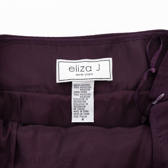 Eliza J Purple Ruffle Chiffon Dress 8 Halter Babydoll Fairycore Y2K Whimsy Party - Picture 4 of 10